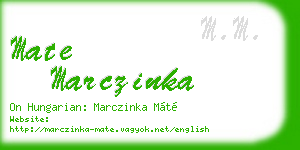 mate marczinka business card